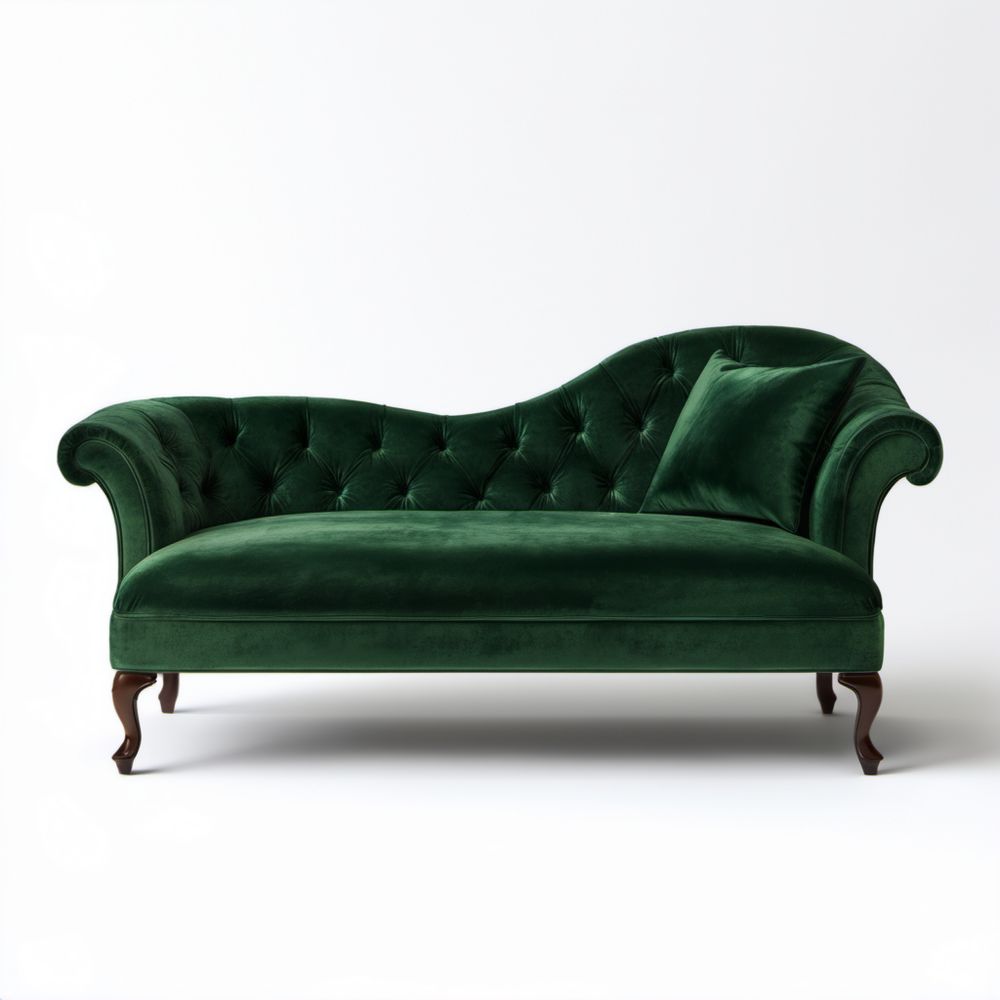 Dwuosobowa sofa z aksamitu poliestrowego ciemnozielona z ciemnobrązowymi nogami 160 x 82 x 92 cm